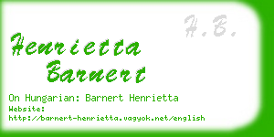 henrietta barnert business card